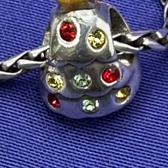 Brighton Christmas Theme Silver Plated Charm Bracelet & Earrings - Picture 11 of 16